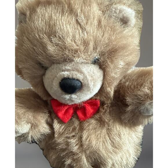 Ganz Heritage Plush Teddy Bear Brown Red Bow CH3001 Vintage Collectible 12” - Picture 6 of 6